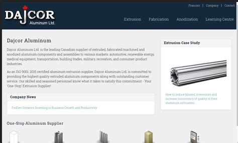 dajcor aluminum ltd|aluminum extruders ontario.